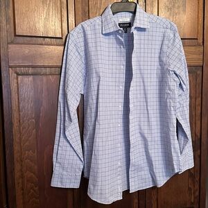 Jos. A. Bank Blue Grid Dress Shirt